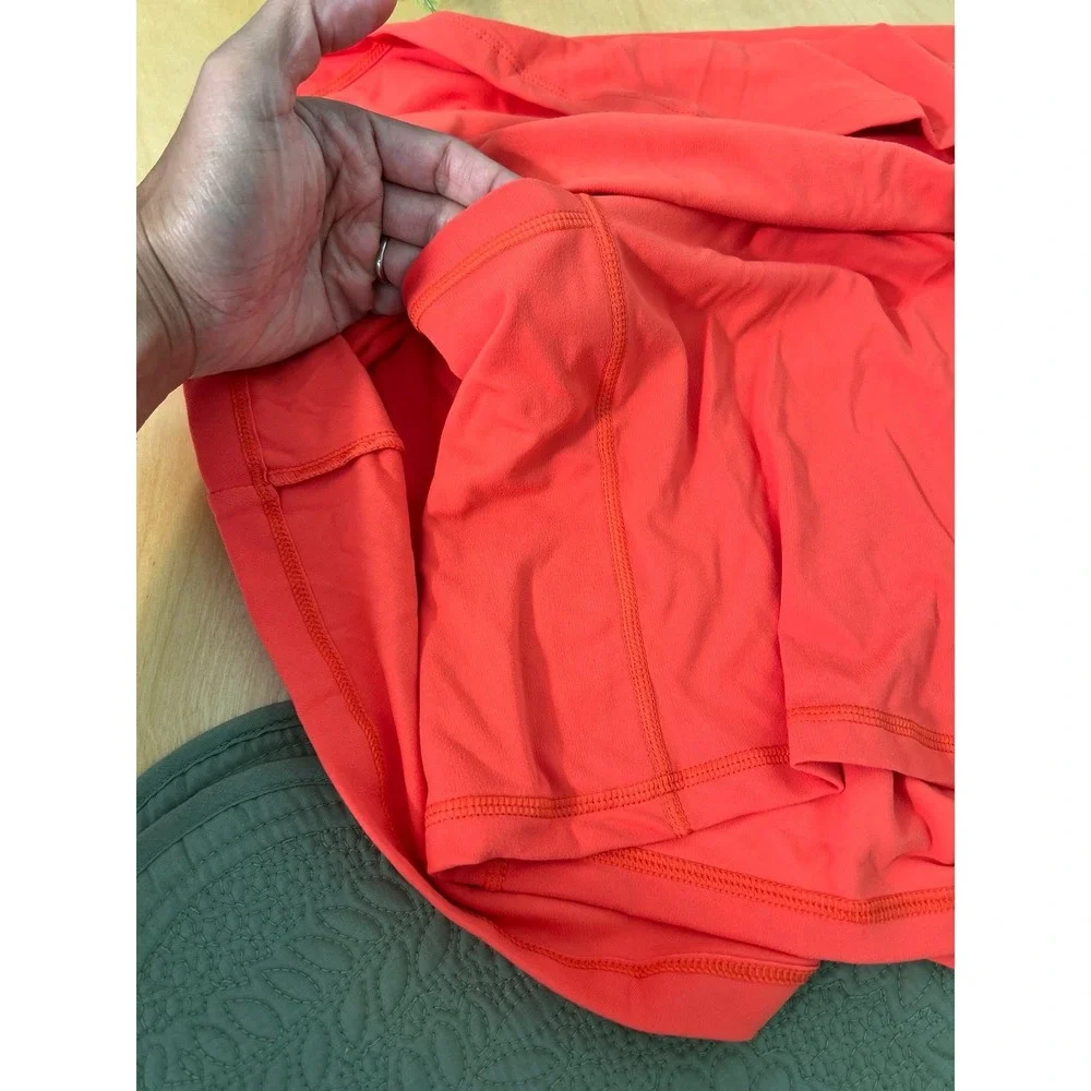 Blogilates Crisscross Slit Skort Size L Orange Color NWT - Picture 3 of 8